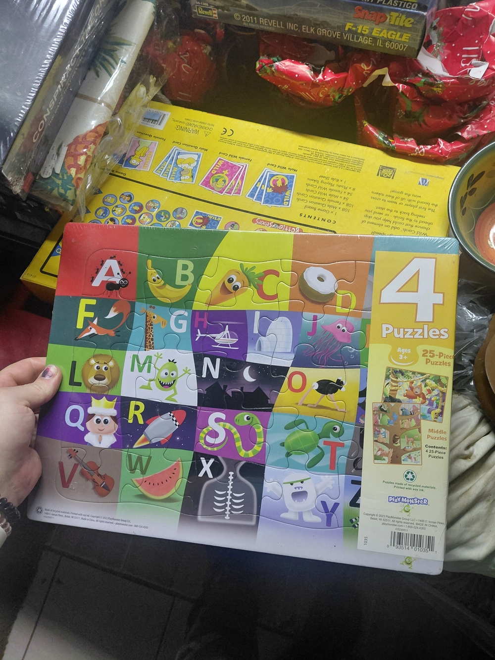 Alphabet Animal 4-Pack Puzzles in Multicolor by PlayMonster